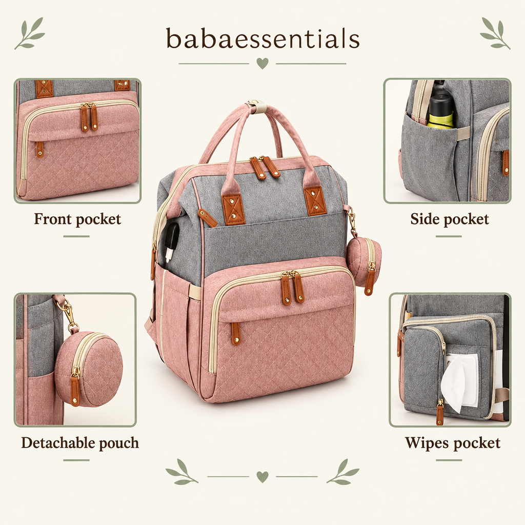Babaessentials backpack pocket details